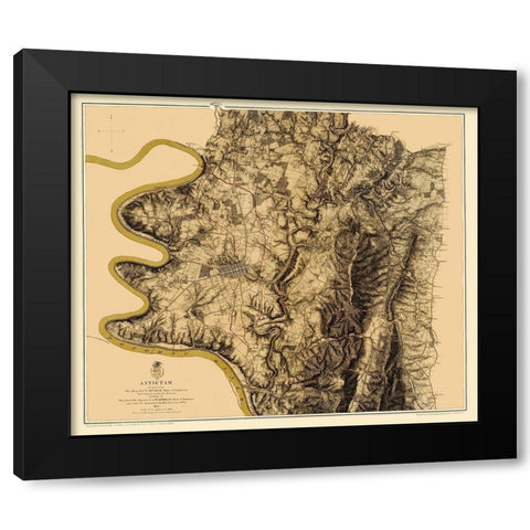 Antietam National Battlefield  - Weyss 1869 Black Modern Wood Framed Art Print with Double Matting by Weyss