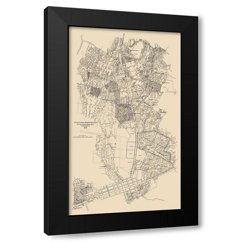 Antietam Battlefield Preliminary - Hotehkiss 1895 Black Modern Wood Framed Art Print by Hotehkiss