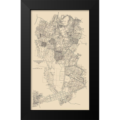 Antietam Battlefield Preliminary - Hotehkiss 1895 Black Modern Wood Framed Art Print by Hotehkiss