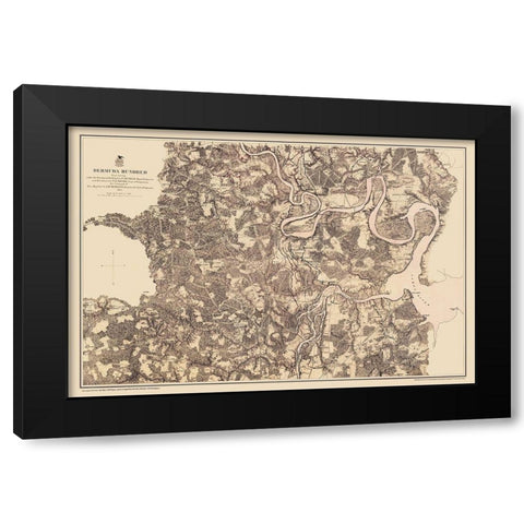 Bermuda Hundred Virginia - Weyss 1867 Black Modern Wood Framed Art Print with Double Matting by Weyss