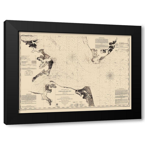 Chesapeake Bay - Blunt 1863 Black Modern Wood Framed Art Print by Blunt