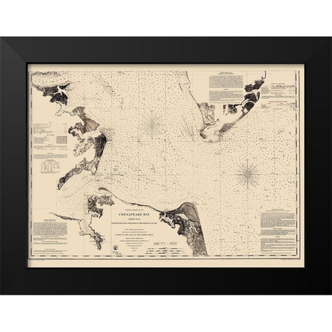 Chesapeake Bay - Blunt 1863 Black Modern Wood Framed Art Print by Blunt
