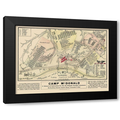 Camp McDonald 4th Brigade Georgia - McClellan 1917 Black Modern Wood Framed Art Print by McClellan
