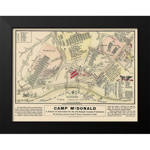 Camp McDonald 4th Brigade Georgia - McClellan 1917 Black Modern Wood Framed Art Print by McClellan