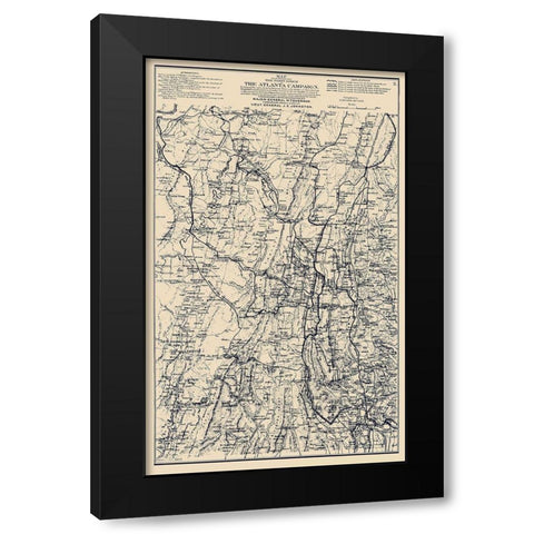 First Epoch of Atlanta Campaign - Ruger 1864 Black Modern Wood Framed Art Print by Ruger