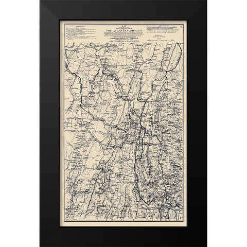 First Epoch of Atlanta Campaign - Ruger 1864 Black Modern Wood Framed Art Print by Ruger