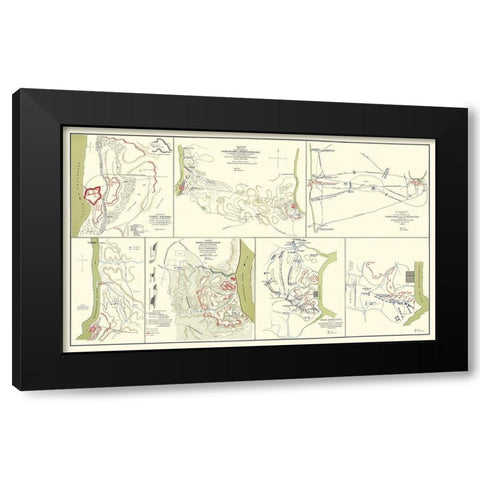 Fort Donelson Fort Henry Tennessee - McPherson Black Modern Wood Framed Art Print with Double Matting by McPherson