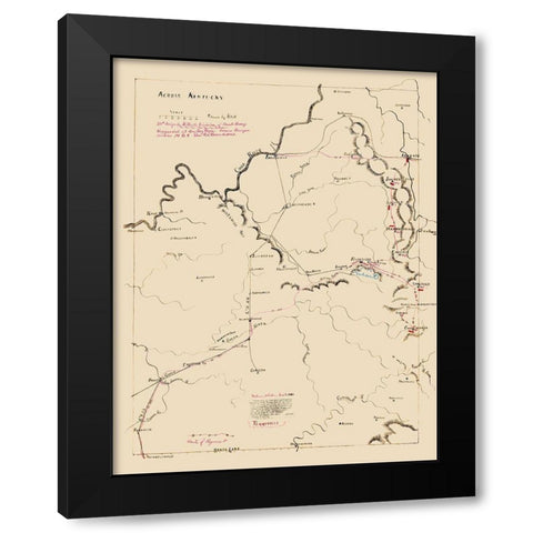 Kentucky 38th Brigade Gilberts Division Black Modern Wood Framed Art Print with Double Matting by Blakeslee