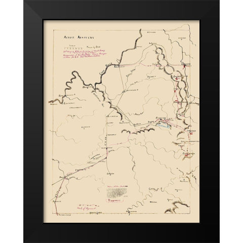 Kentucky 38th Brigade Gilberts Division Black Modern Wood Framed Art Print by Blakeslee