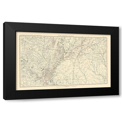 Parts of Arkansas Louisiana Mississippi - Bien Black Modern Wood Framed Art Print with Double Matting by Bien