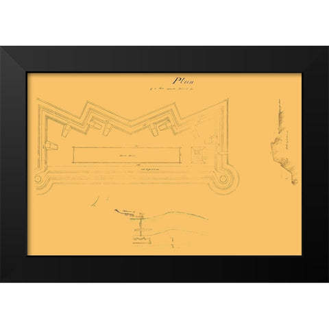 Fort Opposite Paducah Kentucky - 1864 Black Modern Wood Framed Art Print by Unknown