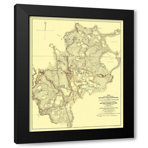 Monterey Tennessee Corinth Mississippi - Bien 1862 Black Modern Wood Framed Art Print with Double Matting by Bien