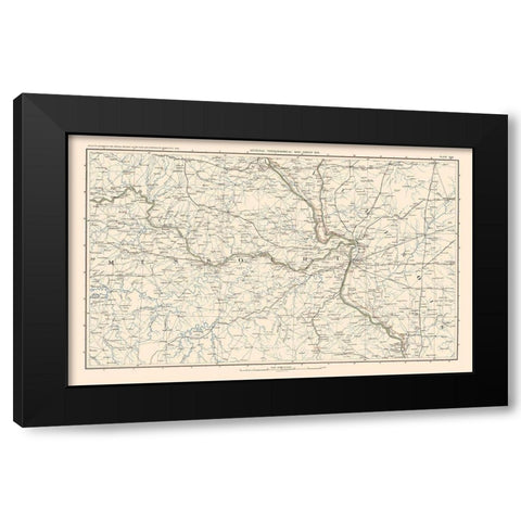 Missouri Illinois - Bien 1895 Black Modern Wood Framed Art Print by Bien