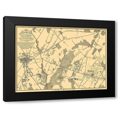 Tenth New York Cavalry - Stuart 1863 Black Modern Wood Framed Art Print by Stuart