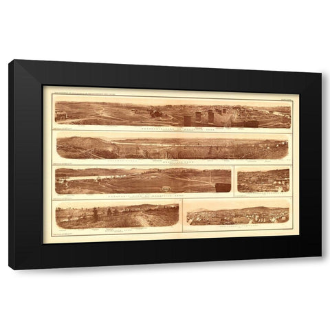 Knoxville Tennessee - Lamont 1894 Black Modern Wood Framed Art Print with Double Matting by Lamont