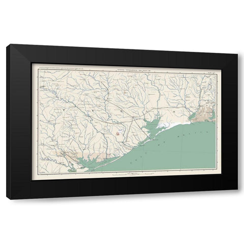 East Texas Theatre of War - Lamont 1894 Black Modern Wood Framed Art Print with Double Matting by Lamont