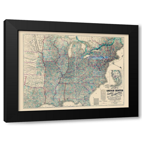 Canada New Brunswick  Atlantic Gulf Coasts Black Modern Wood Framed Art Print by Lloyd