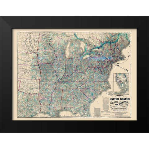 Canada New Brunswick  Atlantic Gulf Coasts Black Modern Wood Framed Art Print by Lloyd