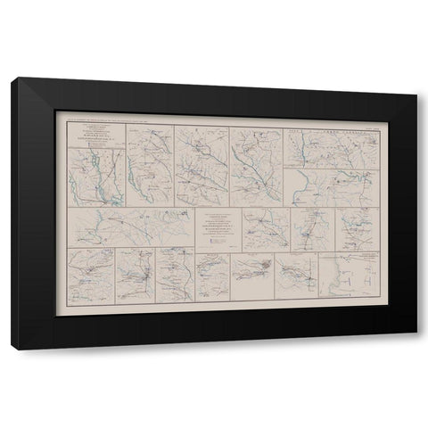 Savannah to Washington - Bien 1894 Black Modern Wood Framed Art Print with Double Matting by Bien