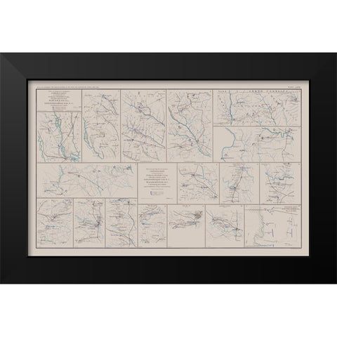 Savannah to Washington - Bien 1894 Black Modern Wood Framed Art Print by Bien