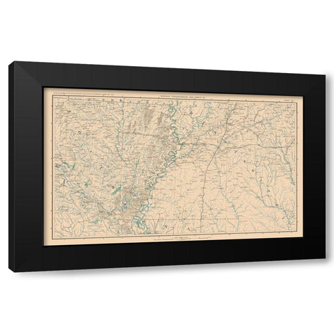 Louisiana Mississippi - Bien 1894 Black Modern Wood Framed Art Print with Double Matting by Bien