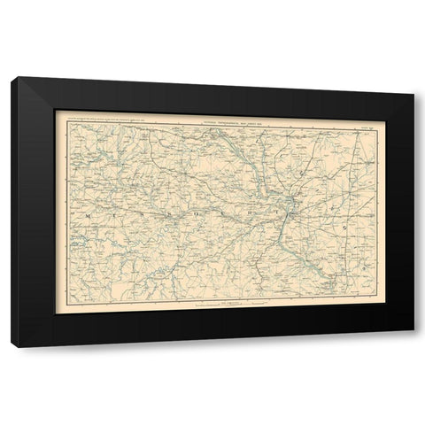 Missouri Illinois - Bien 1894 Black Modern Wood Framed Art Print by Bien