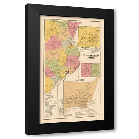 Fork, Bridgeville, Seaford Delaware Landowner Black Modern Wood Framed Art Print by Beers
