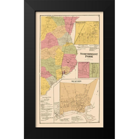Fork, Bridgeville, Seaford Delaware Landowner Black Modern Wood Framed Art Print by Beers