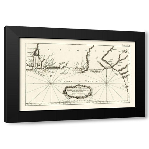 Florida - Bellin 1764  Black Modern Wood Framed Art Print by Bellin