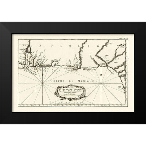 Florida - Bellin 1764  Black Modern Wood Framed Art Print by Bellin
