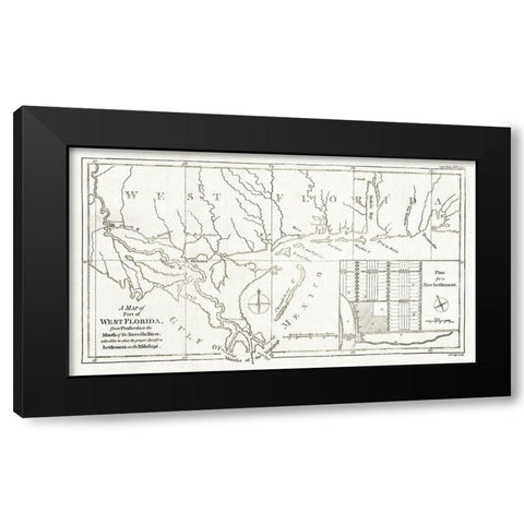 West Florida - Lodge 1772  Black Modern Wood Framed Art Print with Double Matting by Lodge