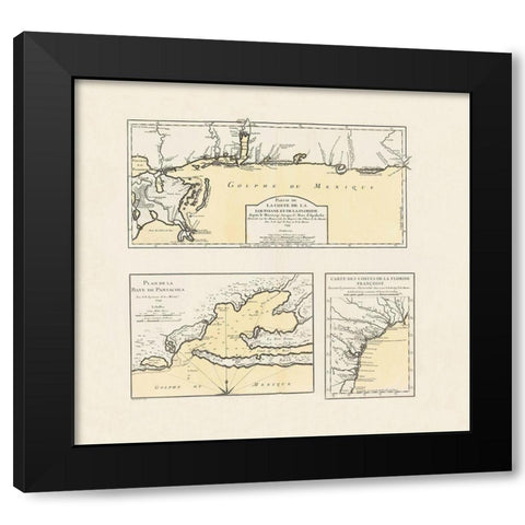 Florida, Louisiana Coast, Pensacola Bay Black Modern Wood Framed Art Print with Double Matting by Bellin