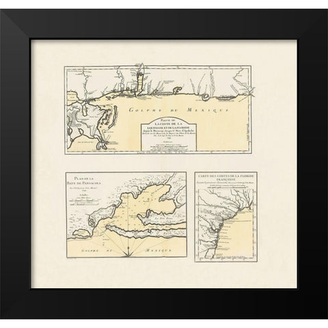 Florida, Louisiana Coast, Pensacola Bay Black Modern Wood Framed Art Print by Bellin