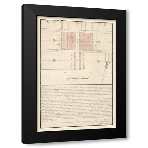 Pensacola Florida - Pintado 1813  Black Modern Wood Framed Art Print with Double Matting by Pintado