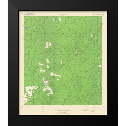 Wilma Florida Quad - USGS 1944 Black Modern Wood Framed Art Print by USGS