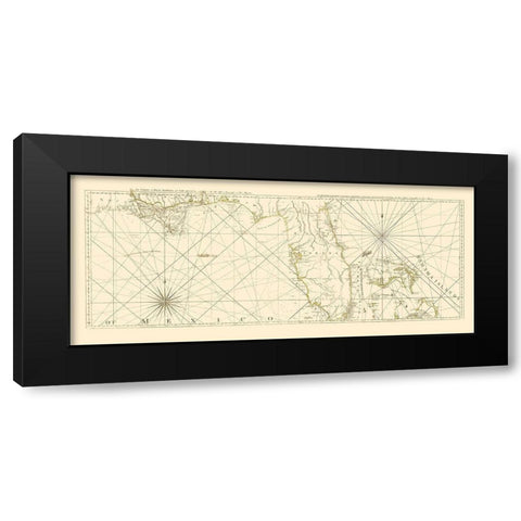 West Florida Coast, Channel of Bahama Black Modern Wood Framed Art Print by Jefferys