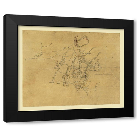 Marietta Georgia -1864 Black Modern Wood Framed Art Print by Unknown