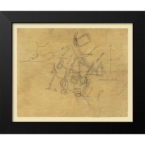 Marietta Georgia -1864 Black Modern Wood Framed Art Print by Unknown