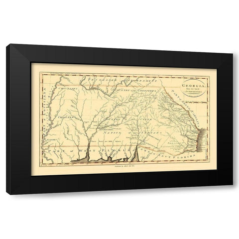 Georgia - Reid 1796 Black Modern Wood Framed Art Print by Reid