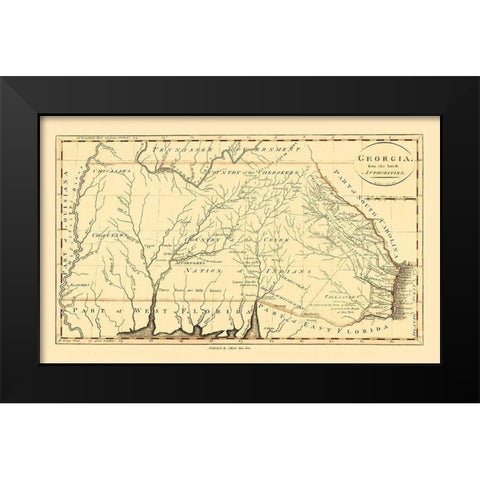 Georgia - Reid 1796 Black Modern Wood Framed Art Print by Reid