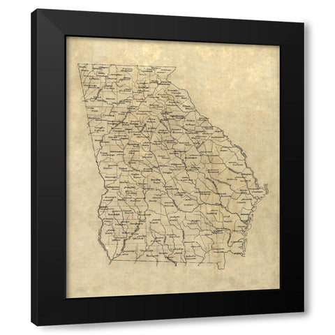 Georgia -1893 Black Modern Wood Framed Art Print by Unknown