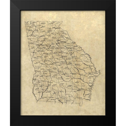 Georgia -1893 Black Modern Wood Framed Art Print by Unknown