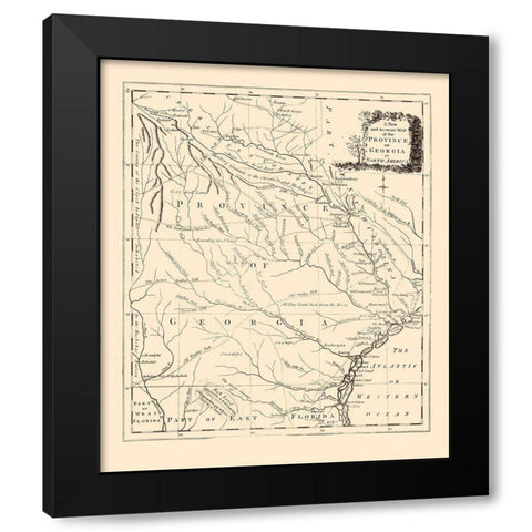 Georgia - Universal 1779  Black Modern Wood Framed Art Print by Universal Magazine