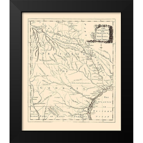 Georgia - Universal 1779  Black Modern Wood Framed Art Print by Universal Magazine
