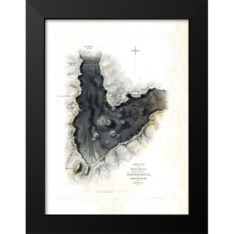 Haleakala Maui County Hawaii - US 1841  Black Modern Wood Framed Art Print by US Expedition