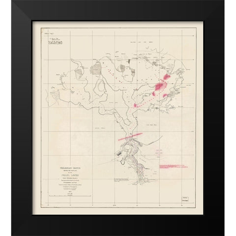 Oahu County Hawaii - Alexander 1873  Black Modern Wood Framed Art Print by Alexander