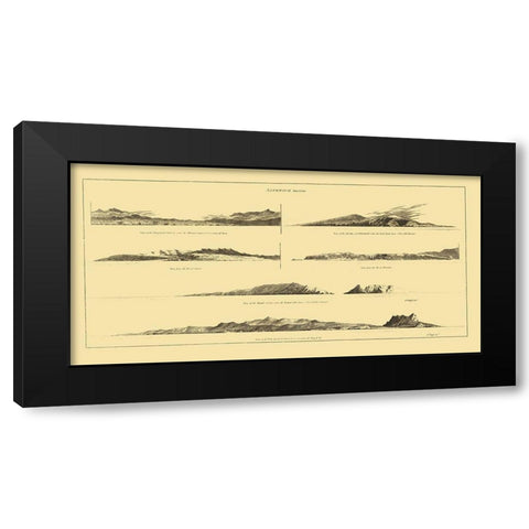 Sandwich Islands or Hawaii - Robinson 1798 Black Modern Wood Framed Art Print with Double Matting by Robinson