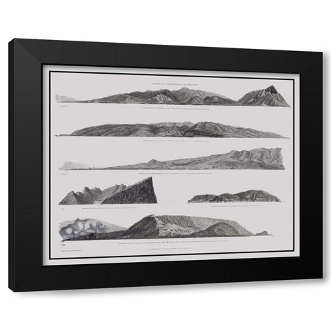 Hawaii, Other Islands Coast - Robinson 1798 Black Modern Wood Framed Art Print with Double Matting by Robinson