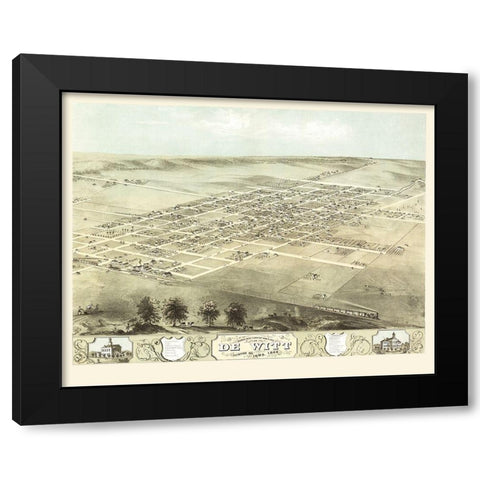 De Witt Iowa - Ruger 1868 Black Modern Wood Framed Art Print by Ruger