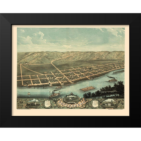 Guttenberg Iowa - Ruger 1869 Black Modern Wood Framed Art Print by Ruger